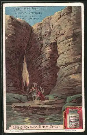 Sammelbild Liebig`s Fleisch-Extract und -Pepton, Berühmte Felsen, der Lederstrumpffelsen