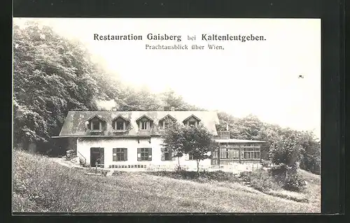 AK Kaltenleutgeben, die Restauration Gaisberg