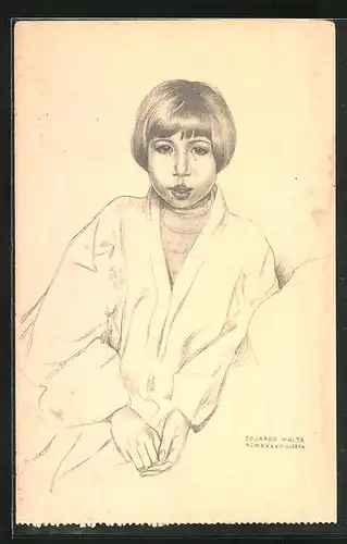 Künstler-AK sign. Eduardo Malta: Paris, Exposition internationale 1937, Eugénia - (mestica) - Timor