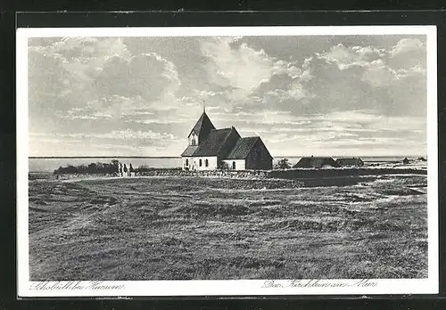 AK Schobüll / Husum, das Kirchlein am Meer