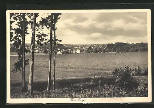AK Krailling, Panoramablick von der Feldwiese