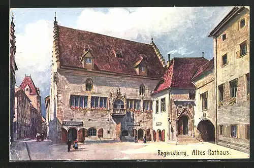 Künstler-AK Regensburg, Altes Rathaus