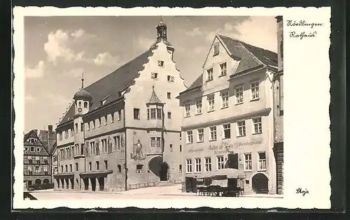 AK Nördlingen, am Rathaus