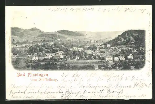 AK Bad Kissingen, Panoramablick vom Staffelberg