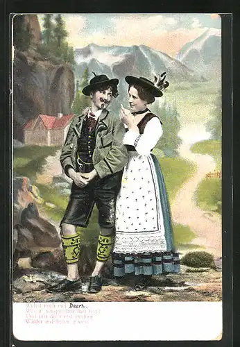 AK Bayerin im Dirndl mit jungem Mann