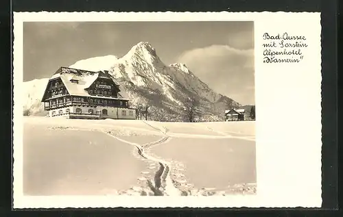 AK Bad Aussee, Alpenhotel Wasnerin im Winter
