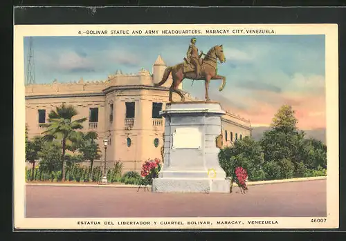 AK Maracay, Estatua del Libertador y Cuartel Bolivar
