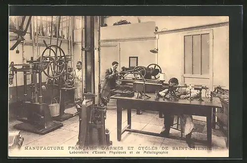 AK Sainte-Etienne, Manufacture Francaise d`Armes et Cycles, Laboratoire d`Essais Physique et de Metallographie