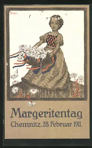 AK Chemnitz, Blumentag, Margeritentag 1911