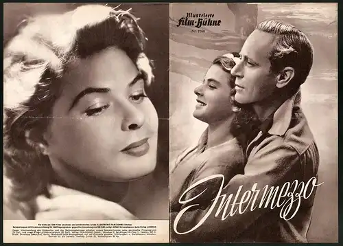 Filmprogramm IFB Nr. 2058, Intermezzo, Ingrid Bergman, Leslie Howard, Regie: Gregory Ratoff