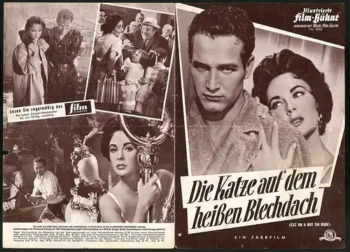 Filmprogramm IFB Nr. 4700, Die Katze auf dem heissen Blechdach, Elizabeth Taylor, Paul Newman, Regie: Richard Brooks