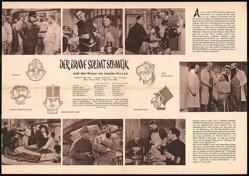 Filmprogramm PFP Nr. 98 /58, Der brave Soldat Schwejk, R. Hrusinsky, M. Kopecky, Regie: Karel Stekly