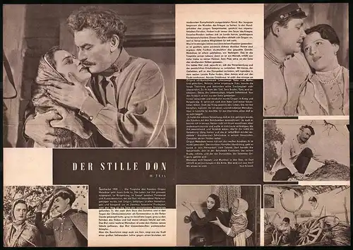 Filmprogramm PFP Nr. 96 /58, Der stille Don - III. Teil, A. Filippowa, P. Glebow, Regie: Sergei Gerassimow