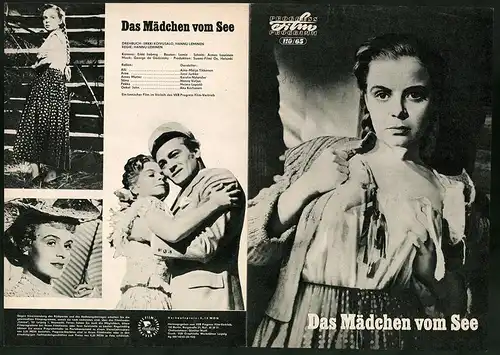 Filmprogramm PFP Nr. 110 /65, Das Mädchen vom See, Aino-Maija Tikkanen, Jussi Jurkka, Regie: Hannu Leminen