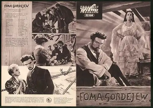 Filmprogramm PFP Nr. 52 /60, Foma Gordejew, G. Jepifanzew, S. Lukjanow, Regie: Mark Donskoi