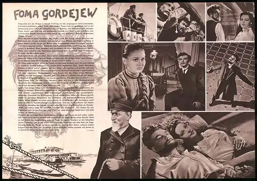 Filmprogramm PFP Nr. 52 /60, Foma Gordejew, G. Jepifanzew, S. Lukjanow, Regie: Mark Donskoi