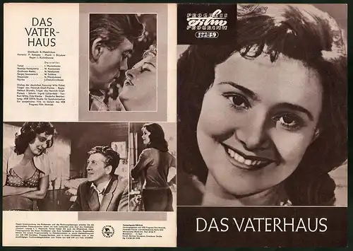 Filmprogramm PFP Nr. 122 /59, Das Vaterhaus, L. Martschenko, W. Kusnezowa, Regie: L. Kulidshanow