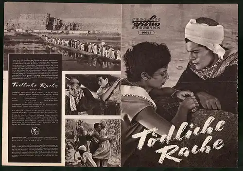 Filmprogramm PFP Nr. 106 /58, Tödliche Rache, Faten Hamama, Omar el Cherif, Regie: Youssef Chanins