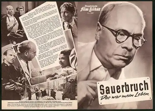 Filmprogramm IFB Nr. 2387, Sauerbruch - Das war mein Leben, Ewald Balser, Heidemarie Hatheyer, Regie: Rolf Hansen