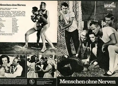 Filmprogramm PFP Nr. 104 /65, Menschen ohne Nerven, Michael Callan, Evy Norlund, Regie: George Sherman