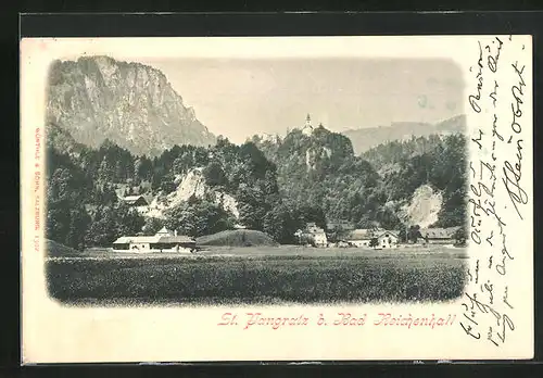 AK Bad Reichenhall, Blick nach St. Pankraz, Panorama