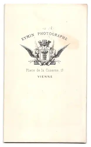 Fotografie Eymin, Vienne, Place de la Caserne, 19, Portrait bürgerlicher Herr mit Schnurrbart