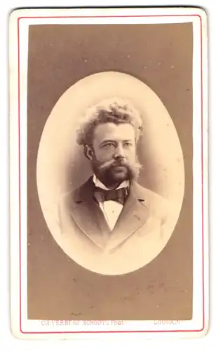 Fotografie Ch. Verbeke Schodts, Louvain, 20 Rue de Bruxelles, Herr mit wildem Bart und Haar