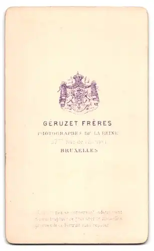 Fotografie Geruzet Freres, Bruxelles, 27 Rue de l`Ecuyer, Herr mit Walrossbart im Portrait