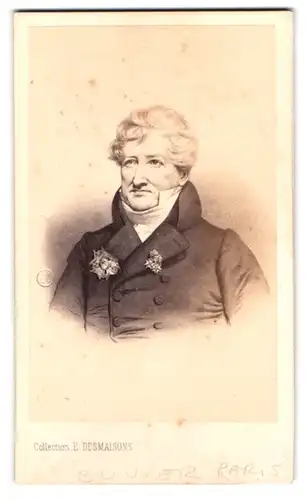 Fotografie E. Desmaisons, Paris, 22 Rue de l'Arbre-Sec, Portrait Baron Georges Cuvier, Französischer Naturforscher