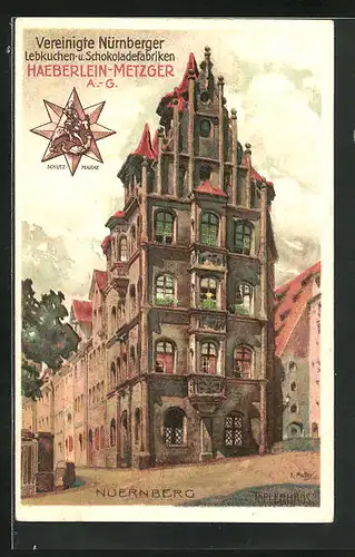 Künstler-AK Karl Mutter: Nürnberg, Toplerhaus