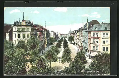 AK Köln-Neustadt, Strassenblick in den Hohenstaufenring