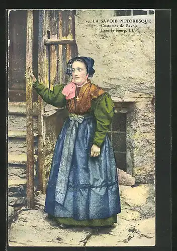 AK Lans-le-bourg, Costumes de Savoie, Tracht aus Auvergne