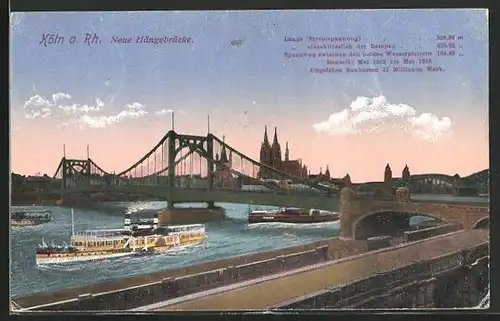 AK Köln, Neue Hängebrücke