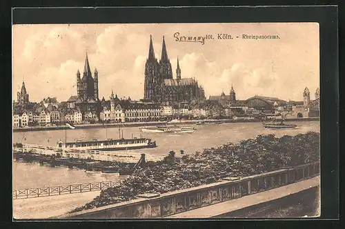 AK Köln, Rheinpanorama