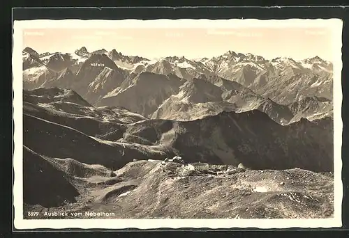 AK Oberstdorf, Ausblick vom Nebelhorn