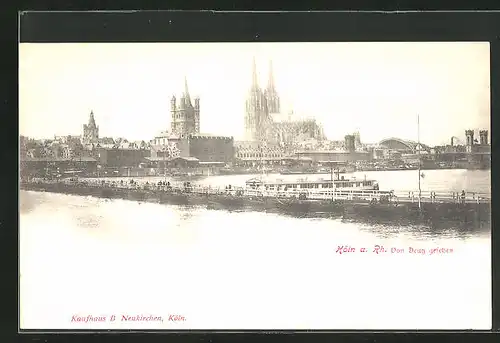 AK Köln, Dom von Deutz aus gesehen