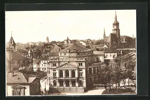 AK Altenburg i. Thür., Theater mit Blick auf die Strasse