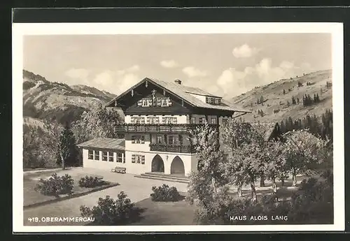 AK Oberammergau, Hotel Haus Alois Lang