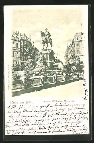 AK Köln, Kaiser Wilhem-Denkmal