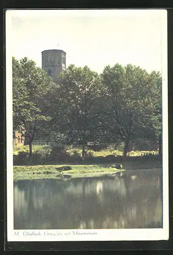 AK Mönchengladbach, Geroplatz mit Münsterturm