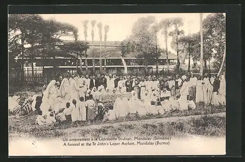 AK Mandalay, A funeral at the St. John`s Leper Asylum, Leprakranke