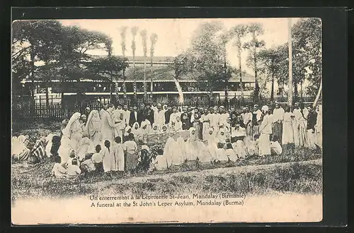 AK Mandalay, A funeral at the St. John`s Leper Asylum, Leprakranke