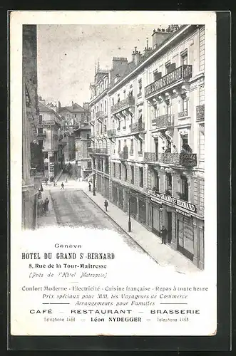 AK Geneve, Hotel du Grand St. Bernard, 8 Rue de la Tour-Maitresse