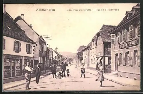 AK Reichshofen, Niederbronnerstrasse, Rue de Niederbronn