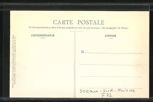 AK Sceaux-sur-Huisne, Circuit de la Sarthe 1906, La sortie vers Connerré