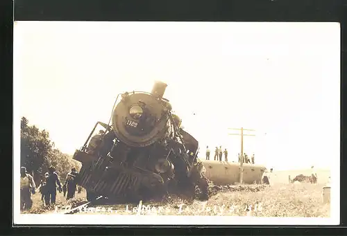 AK Le Mars, IA, Eisenbahnkatastrophe 5.7.1916