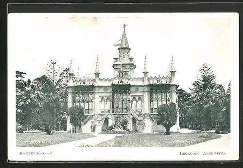 AK Montevideo, Legación Argentina, Argentinische Botschaft