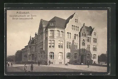 AK Mönchengladbach, Blick auf das Geschäftsgebäude der Textilberufsgenossenschaft