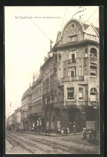 AK M. Gladbach, Partie in der Oberen Krefelderstrasse