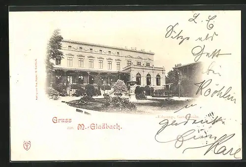 AK Mönchengladbach, Gartenpartie am Erholungsgebäude